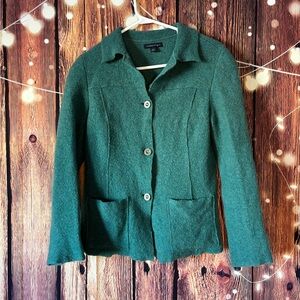 Lands' End Forest Green Wool Blazer